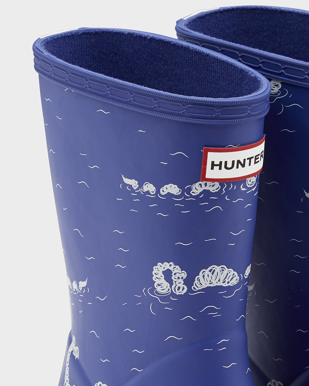 Botas De Agua Original First Classic Nessie Print Hunter Niños - Azules - 964512KYJ